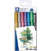 Staedtler Metallic Marker + Fineliner 6+1-pack