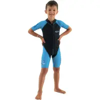 Seac Schwimmanzüg - Dolphin Shorty Boy 1,5 mm - Neopren - Schwar - - 9 Jahre (134) - Bademode