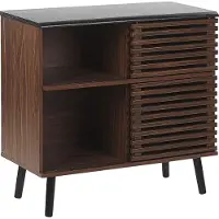 Beliani PERTH - Sideboard - Donkere houtkleur - MDF