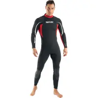 Seac Neoprenanzug - Relax Man 2, 2 mm - Schwarz/Rot - - L - Large - Neoprenanzüge