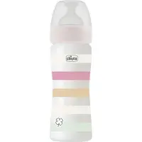 Chicco zuigfles Siliconen Well Being 250ml wit
