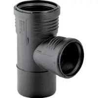 Geberit Silent-PP T-stuk 87,5°, DN 125 / 90, dø 125 mm, 390.650.14.1