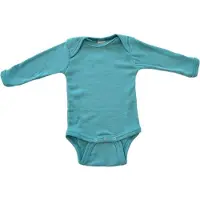 Engel - Baby-Body Langarm Mit Druckverschluss Schulter - Merino-ondergoed 62/68, turkoois