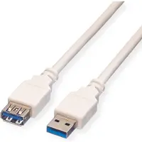 Value USB naar USB verlengkabel - USB3.0 - tot 0,9A / wit - 1,8 meter