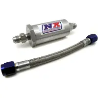 Nitrous Express 4AN Pure-Flo N2O Filter & 7 Stainless Hose (Lifetime Cleanable)
