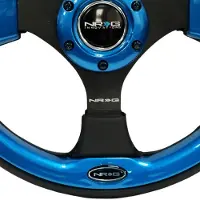 Nrg Reinforced Steering Wheel (320mm) Blk w/Blue Trim