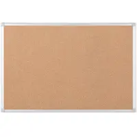 BI-Office Earth Kurk Prikbord 45 (B) x 1,2 (D) x 60 (H) cm Aluminium Bruin
