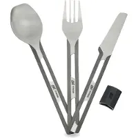 Esbit Camping Bestek - Titanium - Siliconen Sleeve - Extra Diepe Lepel
