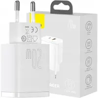 Baseus Compact Quick Charger 20W (1x USB QC3.0, 1x USB-C PD3.0)