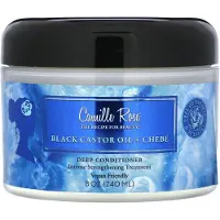 Camille Rose , Zwarte kastorenolie + Chebe, Diep conditieerder, 8 oz (240 ml)