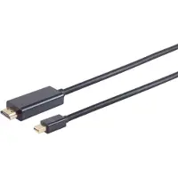 S-Impuls Mini Displayport 1.2 /HDMI Stecker 4K, schwarz 3m