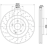 Hella 8DD 355 128-141 Remschijf