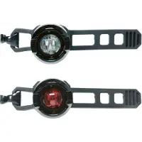 Simson LED fietslampenset - lichtgewicht aluminium - 2,5 LUX voorlicht - 1,5 LUX achterlicht - eenvoudig te bevestigen