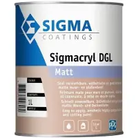Sigma Sigmacryl DGL Matt | Matte Muurverf en Plafondverf 1 LTR - Kleur|1|2