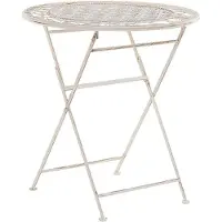 Beliani TRIESTE - Ronde tafel-Beige-IJzer
