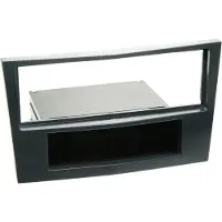 ACV 1-DIN frontpaneeladapter met opbergvak, compatibel met Opel Corsa D stealth zwart