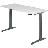 Hjh OFFICE PRO XBHM 19 GG - Wit 180 x 80 Tafelhoogte I Elektrisch in hoogte verstelbaar