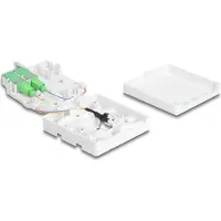 DeLOCK aansluitdoos voor glasvezel, 2 x SC/APC simplex, met installatiekabel set, 40 meter, 40 meter, G.657.A1, 2x SC