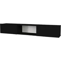 En.casa Tv-meubel Paltamo zwevend 180x31x29,5 cm zwart