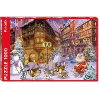 Piatnik puzzel kerst dorp 1000 stukjes - legpuzzel winter thema - meerkleurig