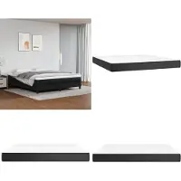 vidaXL Pocketveringmatras 180x200x20 cm kunstleer zwart - Pocketveringmatras - Pocketveringmatrassen - Matras - Pocketvering Matras