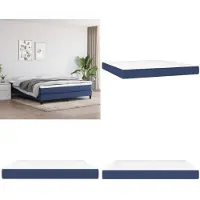 vidaXL Pocketveringmatras Blauw 180x200x20 cm Stof - Pocketveringmatras - Pocketveringmatrassen - Matras - Slaapkameraccessoires