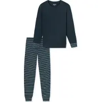 Schiesser Pyjama ' UNCOVER Nightwear ' donkerblauw