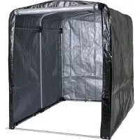 Mendler Fietsgarage -N61, foliegarage Garage tent, aluminium UV-bescherming waterdicht, 201x157x201cm ~ antraciet