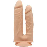Scala - Vibrerende Dubbele Penetratie Dildo met Afstandsbediening - Lichte Huidskleur
