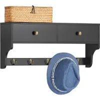 SoBuy Porte Manteau Mural 60x15x27 cm Noir