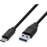 Roline recycled material 11.45.9010 USB 3.2 Gen 1 (USB 3.0) USB-kabel Kabel 0.5 m Zwart 1 stuk(s)