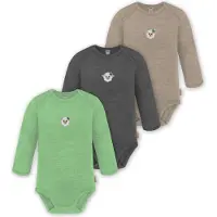 Normani Rompertje/body 'Auckland' beige / antraciet / grasgroen