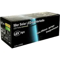 Mojawo 50 LED zonne-energie lichtslingers, kerstverlichting, warm wit