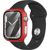Strap-it Geschikt voor Apple Watch PC hard Case - Geschikt voor Apple Watch 4 / 5 / 6 / SE - 40 mm - rood - hoesje - beschermhoes - protector - bescherming