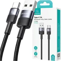 Usams Usb-A Naar Usb-C 3A Kabel Voor Telefoons En Tablets 1,2M Aluminium Behuizing