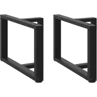 vidaXL Salontafelpoten 2 st T-vormig 70x25x(42-43) cm staal zwart