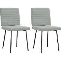 vidaXL Eetkamerstoelen 2 st fluweel lichtgrijs