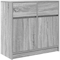 vidaXL Dressoir met lade 80x34x76 cm spaanplaat grijs sonoma