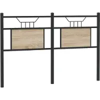 vidaXL Vervangend hoofdbord Sonoma 150 cm spaanplaat staal sonoma eikenhout staal