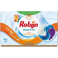 Robijn 3-in-1 wascapsules stralend wit 15 wasbeurten