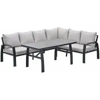 Garden Impressions Cameron lounge dining set 3-delig rechts - desert sand