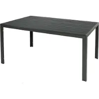 Mojawo Tuintafel, aluminium met kunststofhout, antraciet/grijs, 160 x 90 x 74 cm
