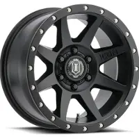I.C.O.N. Rebound 17x8.5 6x5.5 0mm Offset 4.75in BS 106.1mm Bore Satin Black Wheel