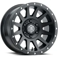 I.C.O.N. Compression 17x8.5 6x5.5 0mm Offset 4.75in BS 106.1mm Bore Satin Black Wheel