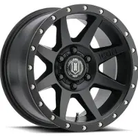 I.C.O.N. Rebound Pro 17x8.5 6x5.5 0mm Offset 4.75in BS 106.1mm Bore Satin Black Wheel
