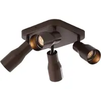 QAZQA Donker bronzen plafondspot GU10 50mm vierkant 4-lichts - Stanley