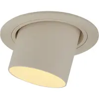 QAZQA Moderne inbouwspot beige GU10 50mm rond kantelbaar - Installa