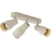 QAZQA Afgeronde plafondspot beige GU10 50mm 3-lichts - Stanley