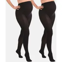 Mamsy - 2-Pack Opaque Zwangerschapspanty 60den - Zwart- S
