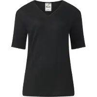 Lunatex - dames thermo T-shirt korte mouw - zwart - maat S